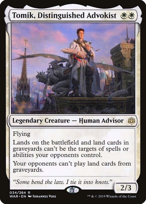 MTG Tomik, Distinguished Advokist WAR 034 Standard Nonfoil front