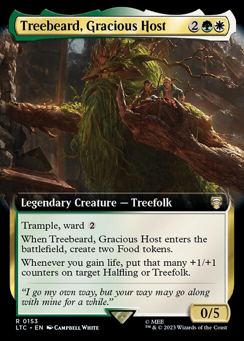MTG Treebeard, Gracious Host LTC 153 Extended Art Nonfoil