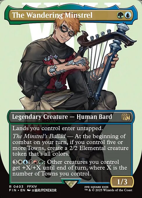 MTG The Wandering Minstrel FIN 403 Borderless Character Foil