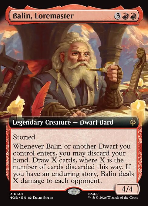 MTG Balin, Loremaster HOB 301 Alternate Art Nonfoil
