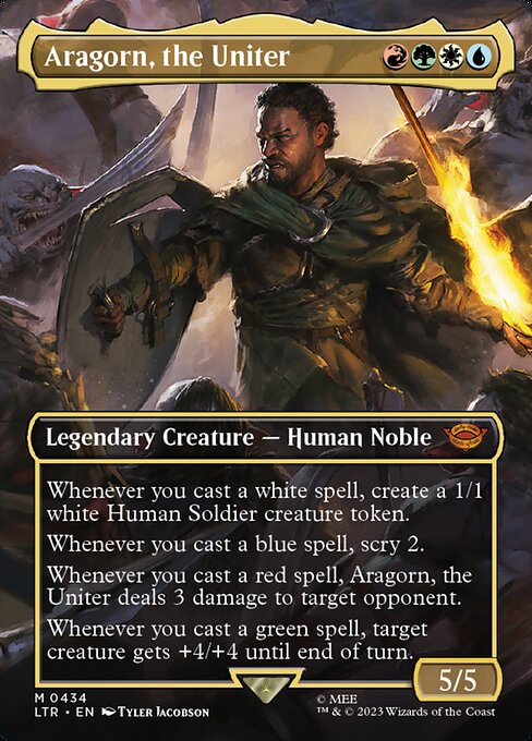 MTG Aragorn, the Uniter LTR 434 Borderless Foil