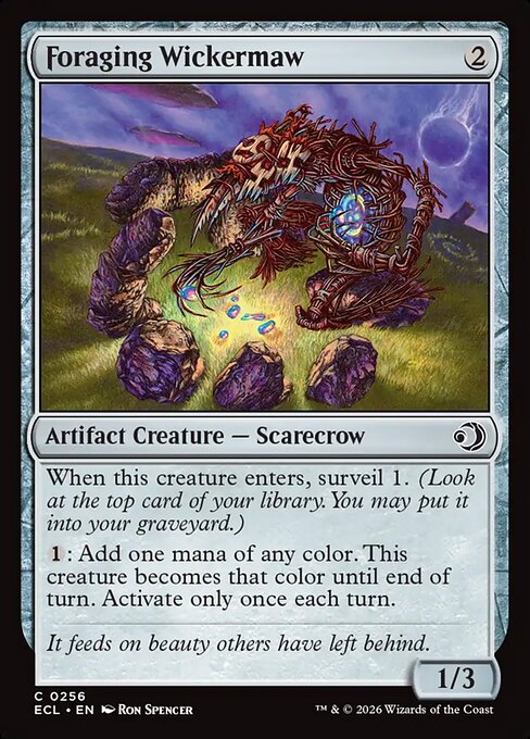 MTG Foraging Wickermaw ECL 256 Regular Foil