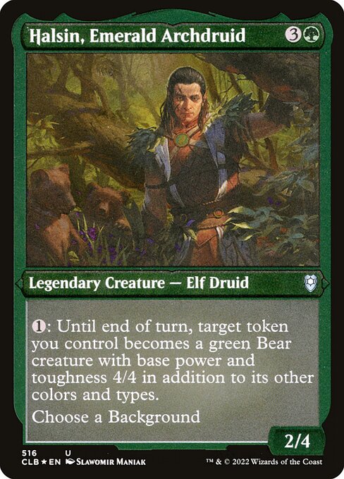 MTG Halsin, Emerald Archdruid CLB 516 Foil Etched Frame Etched