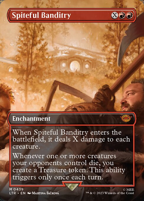 MTG Spiteful Banditry LTR 439 Borderless Foil