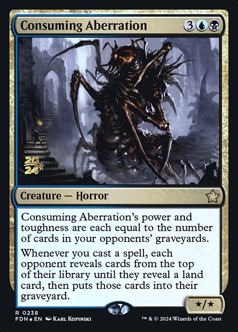 MTG Consuming Aberration PFDN 238s Prerelease Foil