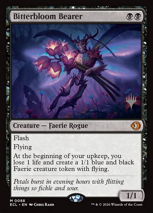 MTG Bitterbloom Bearer PECL 088p Promo Pack Foil