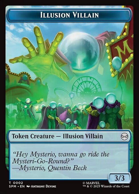 MTG Illusion Villain Token SPM 002 Token Foil