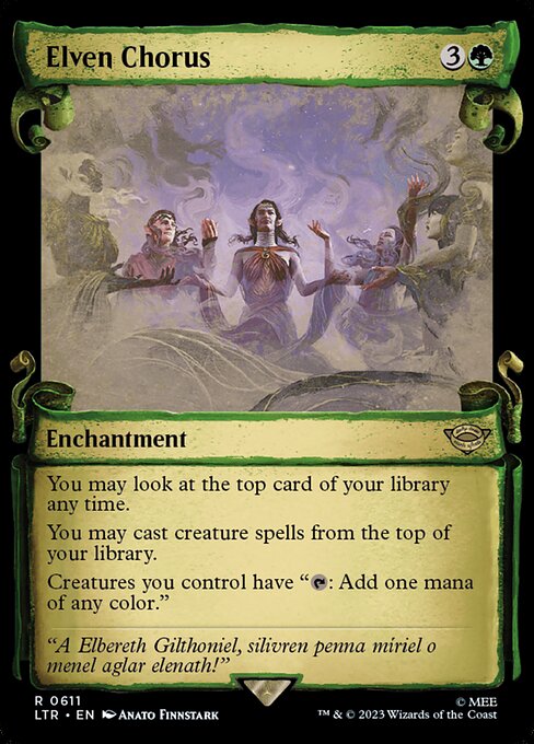 MTG Elven Chorus LTR 611 Showcase Scrolls of Middle-earth Nonfoil