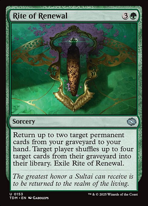 MTG Rite of Renewal TDM 153 Regular Foil