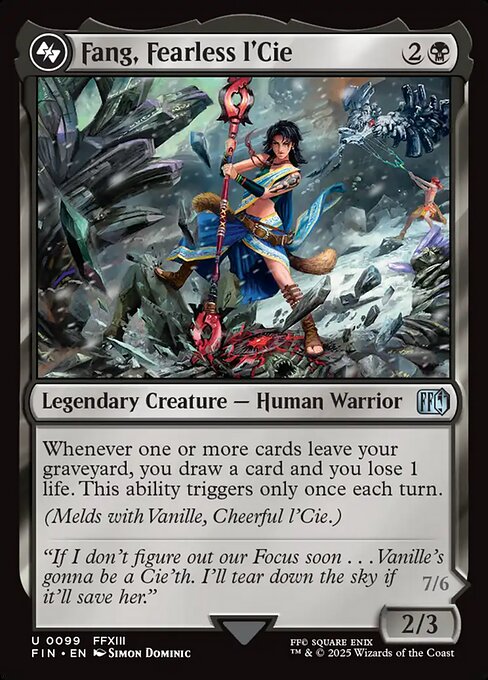 MTG Fang, Fearless l'Cie // Ragnarok, Divine Deliverance FIN 099 Regular Foil