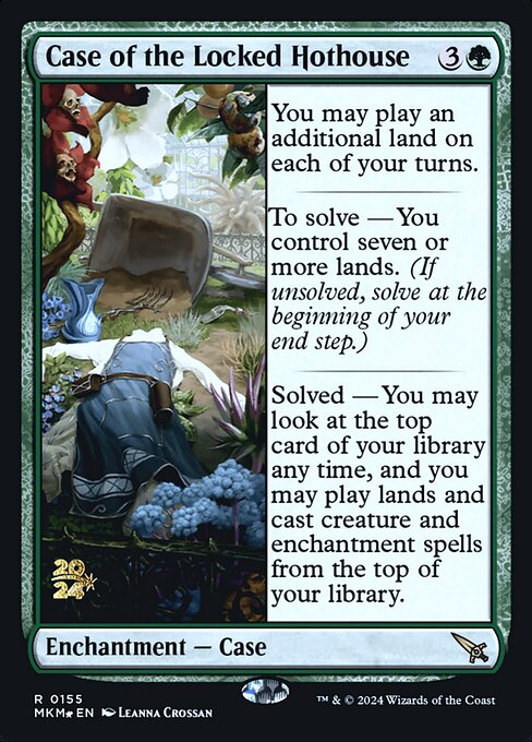 MTG Case of the Locked Hothouse PMKM 155s Prerelease Foil