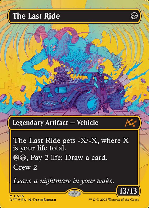 MTG The Last Ride DFT 525 Borderless Revved Up First-Place Foil