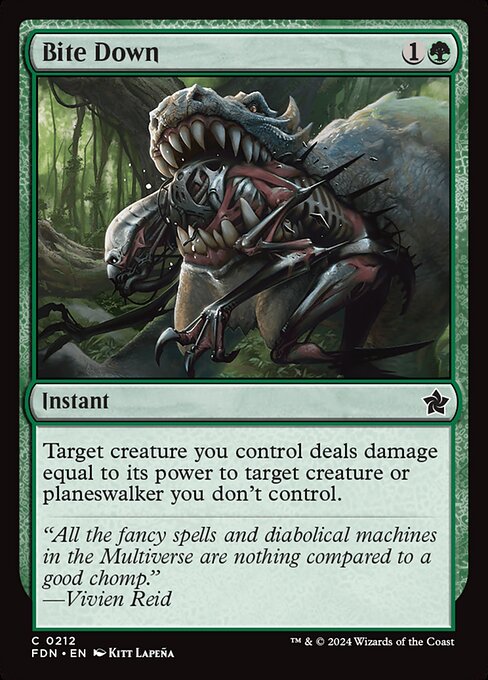 MTG Bite Down FDN 212 Regular Nonfoil