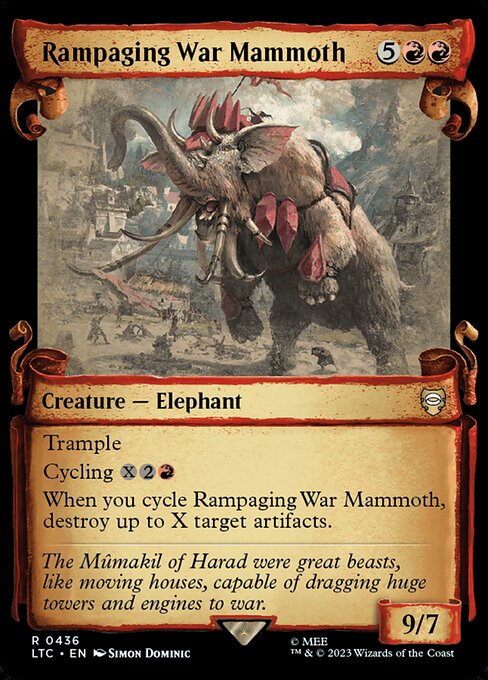 MTG Rampaging War Mammoth LTC 436 Alternate Art Nonfoil