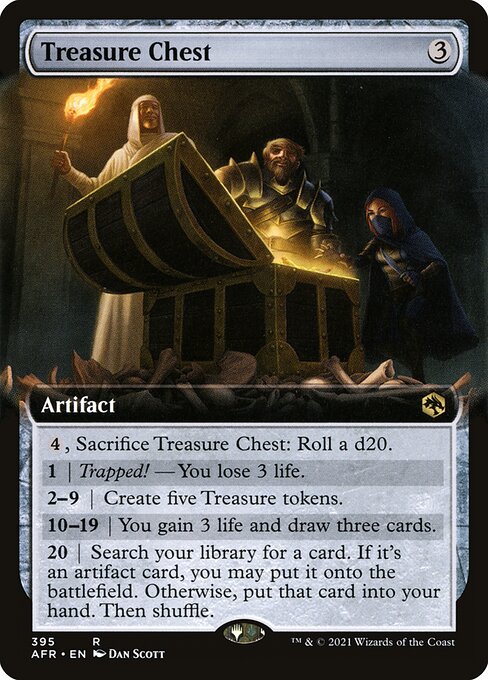 MTG Treasure Chest AFR 395 Extended Art Nonfoil