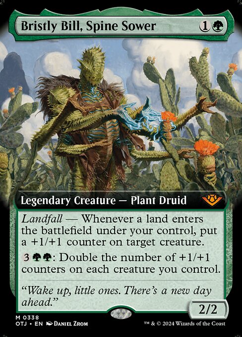 MTG Bristly Bill, Spine Sower OTJ 338 Extended Art Nonfoil
