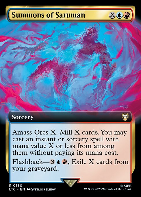 MTG Summons of Saruman LTC 150 Extended Art Nonfoil