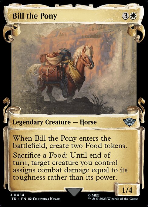MTG Bill the Pony LTR 454 Showcase Scrolls of Middle-earth Silver Foil