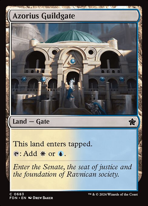 MTG Azorius Guildgate FDN 683 Starter Collection Nonfoil