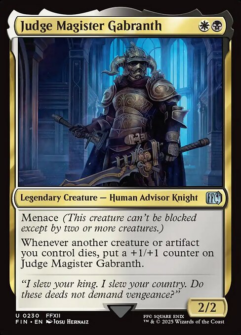 MTG Judge Magister Gabranth FIN 230 Regular Nonfoil