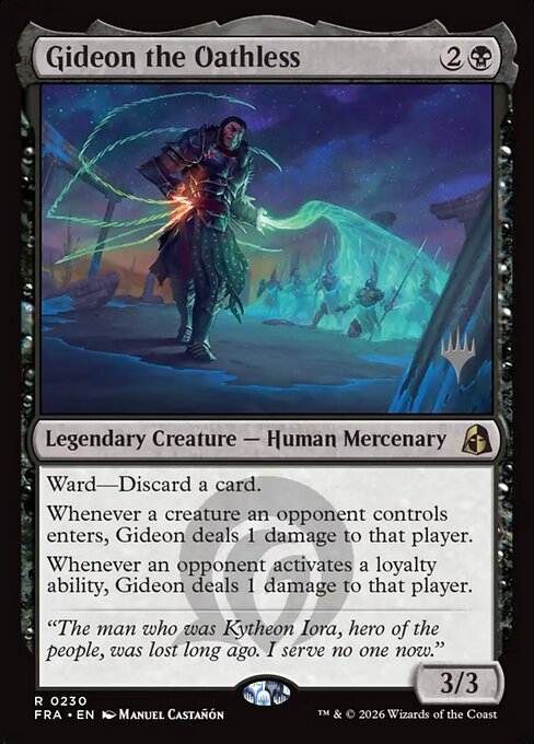 MTG Gideon the Oathless PFRA 230P Promo Pack Foil front