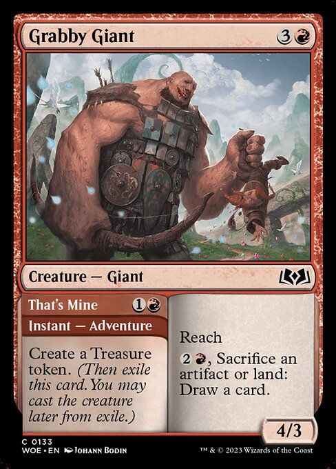 MTG Grabby Giant // That's Mine WOE 133 Regular Nonfoil
