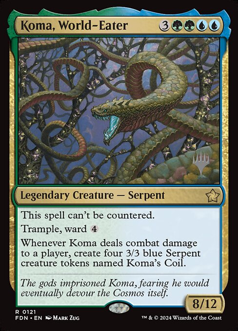 MTG Koma, World-Eater PFDN 121p Promo Pack Foil