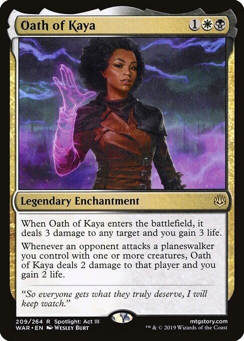 MTG Oath of Kaya WAR 209 Standard Foil front