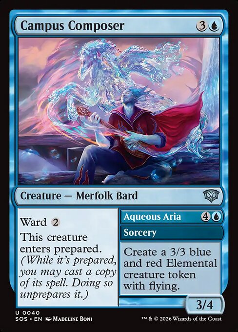 MTG Campus Composer // Aqueous Aria SOS 040 Regular Foil