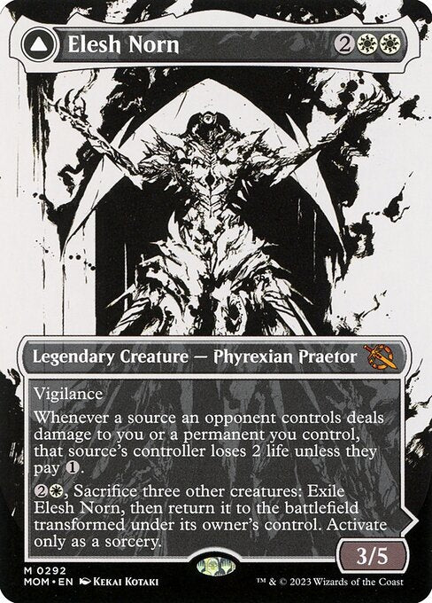 MTG Elesh Norn // The Argent Etchings MOM 292 Planar Showcase Nonfoil