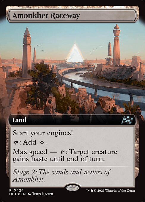 MTG Amonkhet Raceway DFT 424 Extended Art Finish Line Bundle Promo Foil