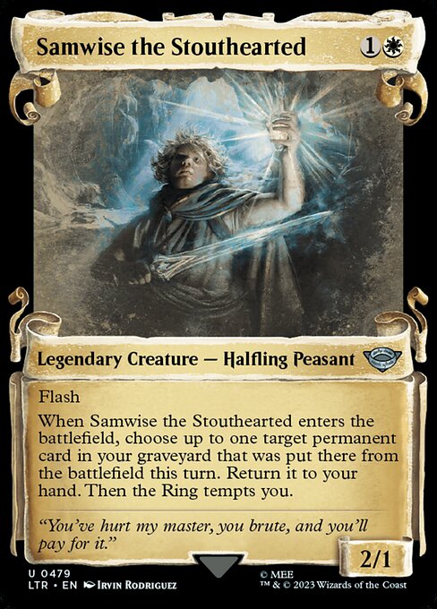 MTG Samwise the Stouthearted LTR 479 Showcase Scrolls of Middle-earth Nonfoil