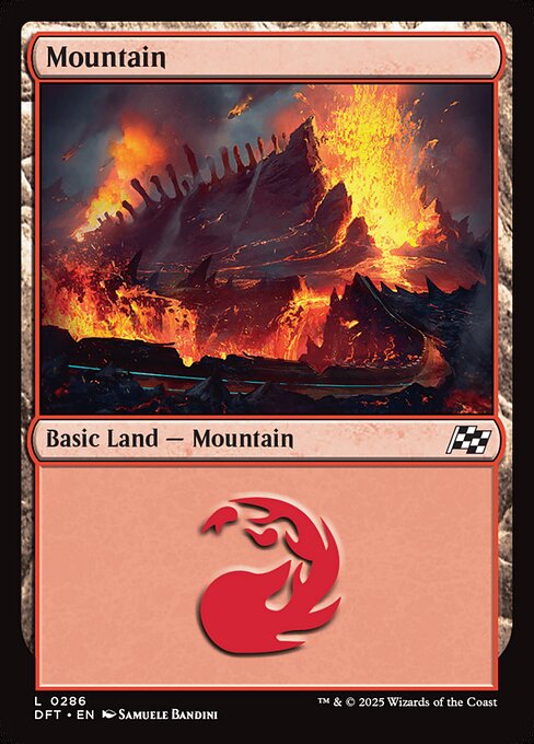 MTG Mountain DFT 286 Regular Basic Land Nonfoil