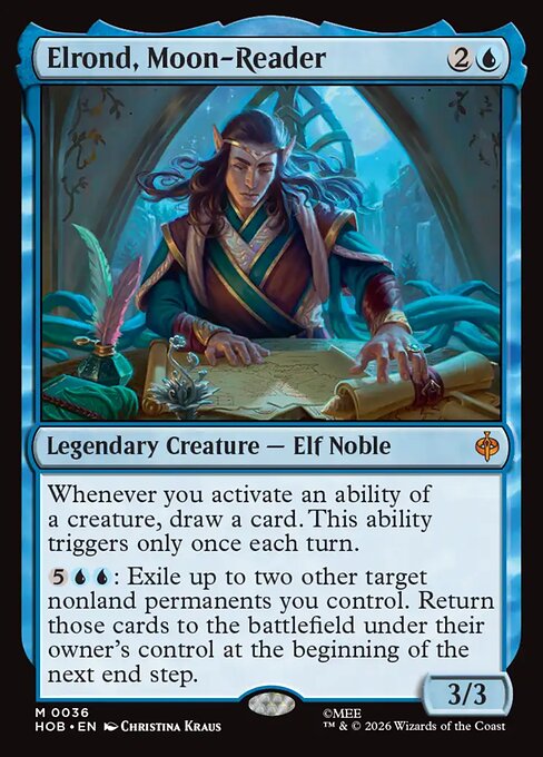 MTG Elrond, Moon-Reader HOB 036 Regular Nonfoil