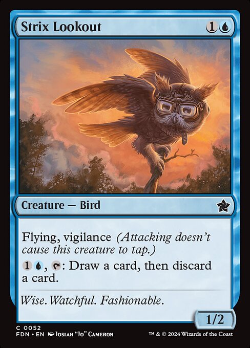 MTG Strix Lookout FDN 052 Regular Foil