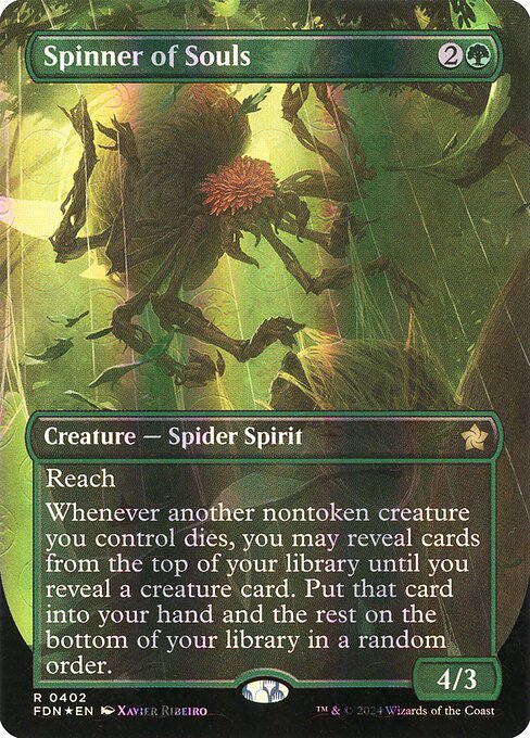 MTG Spinner of Souls FDN 402 Borderless Mana Foil