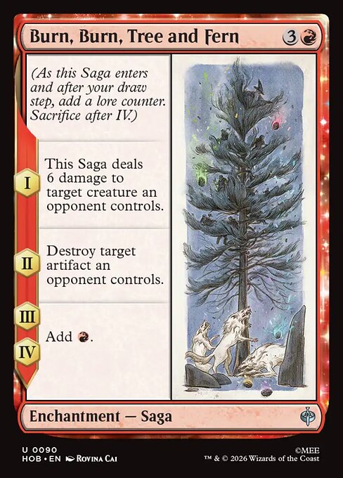 MTG Burn, Burn, Tree and Fern HOB 090 Regular Foil