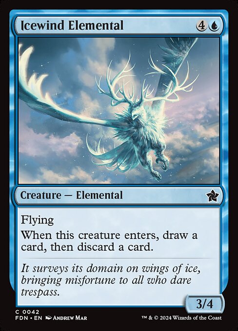 MTG Icewind Elemental FDN 042 Regular Foil