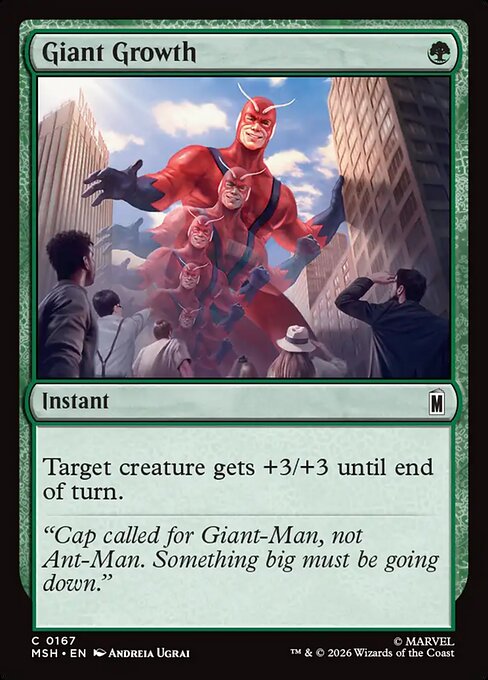 MTG Giant Growth MSH 167 Regular Nonfoil