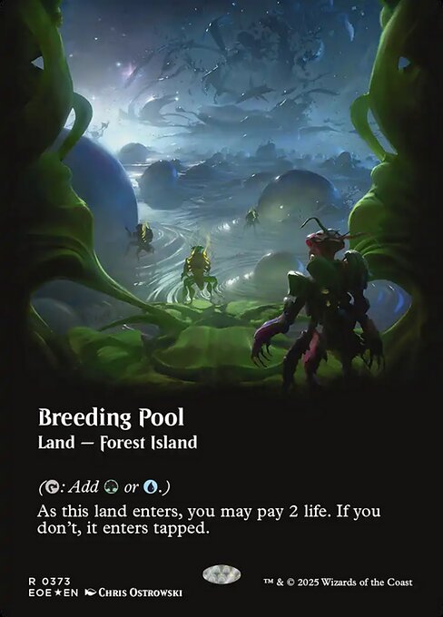 MTG Breeding Pool EOE 373 Borderless Viewport Galaxy Foil