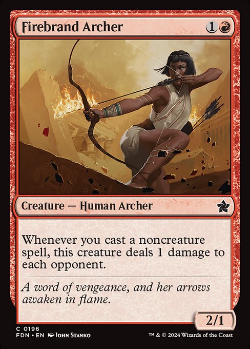 MTG Firebrand Archer FDN 196 Regular Nonfoil