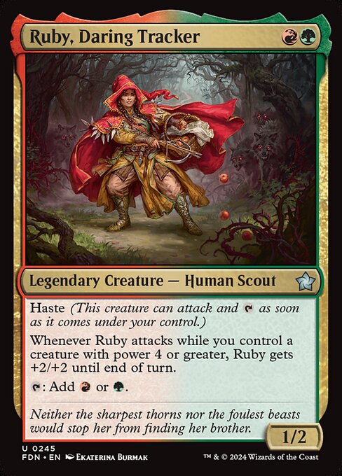 MTG Ruby, Daring Tracker FDN 245 Regular Nonfoil