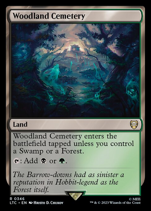 MTG Woodland Cemetery LTC 346 Alternate Art Nonfoil