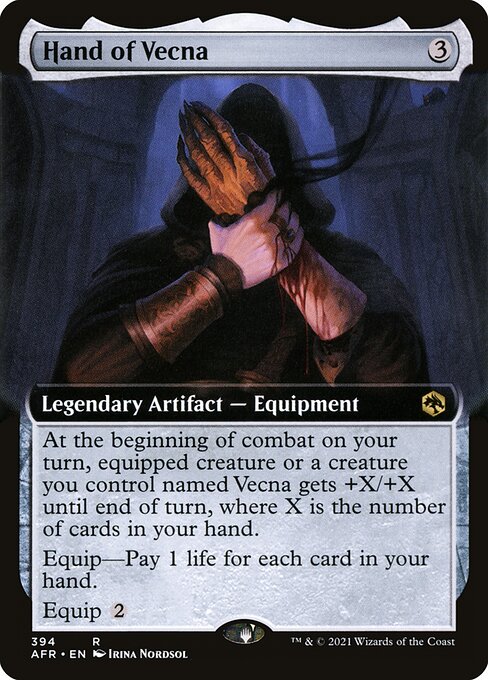 MTG Hand of Vecna AFR 394 Extended Art Nonfoil