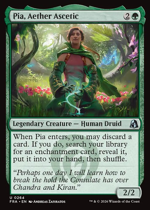MTG Pia, Aether Ascetic FRA 264 Standard Nonfoil front