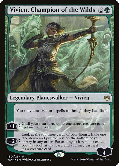 MTG Vivien, Champion of the Wilds WAR 180 Standard Nonfoil front