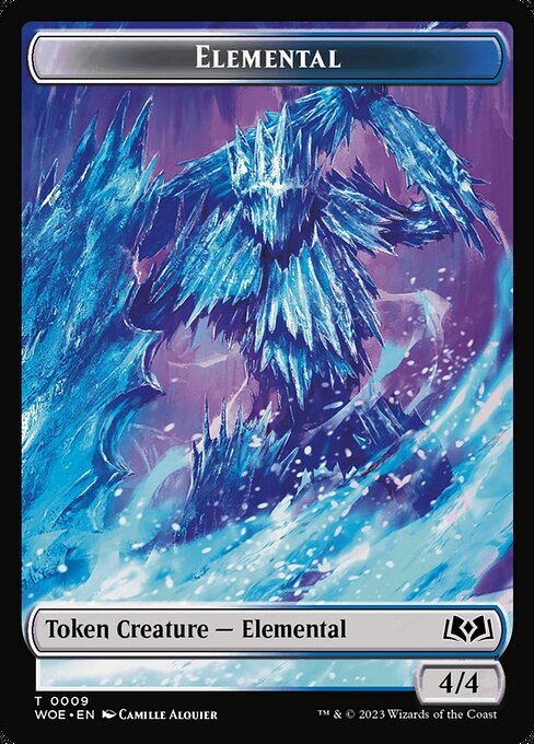 MTG Elemental Token WOE 009 Token Foil