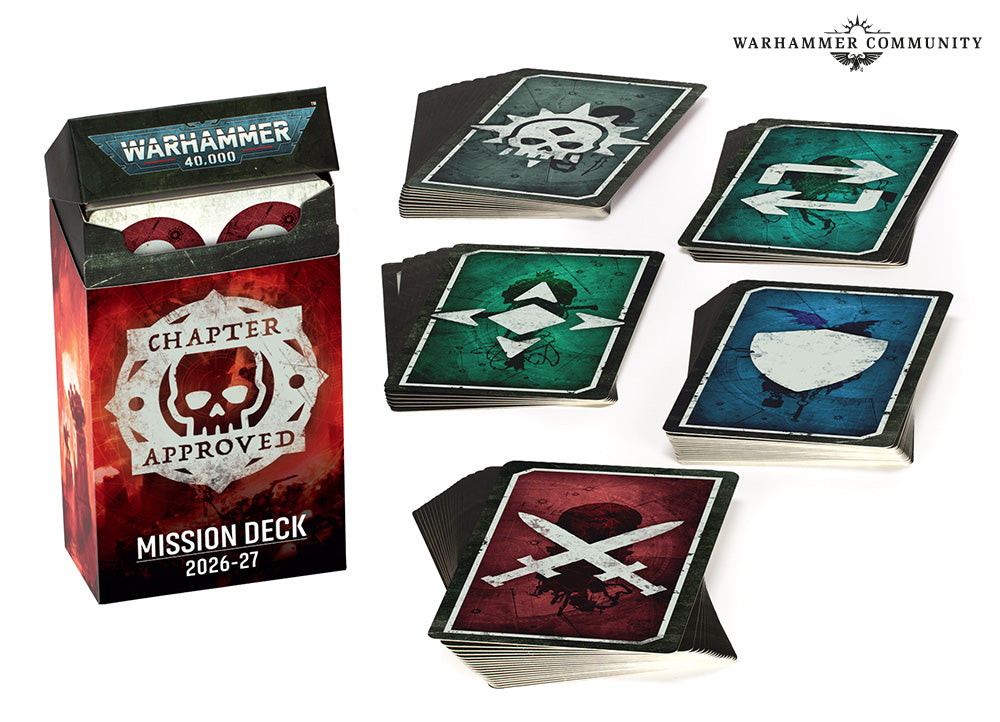 Warhammer 40,000 mission deck and cards