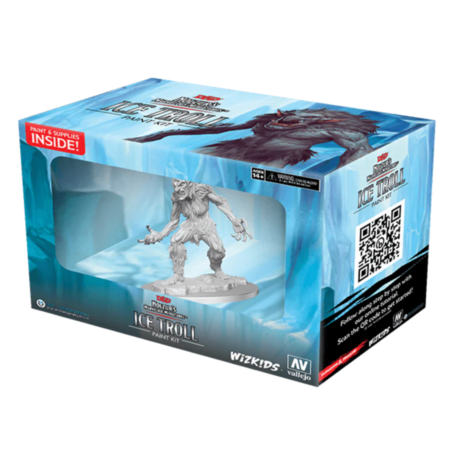 D&D Nolzurs Marvelous Unpainted Miniatures Ice Troll Paint Night Kit