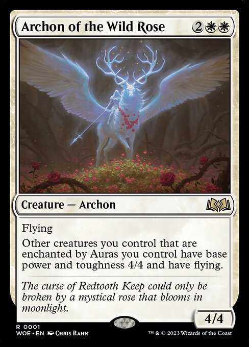 MTG Archon of the Wild Rose WOE 001 Regular Nonfoil